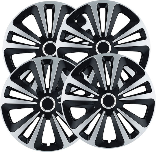Jestic Car Hubcap Set 14" 4pcs Orange
