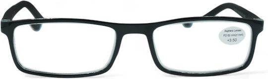 Optosquad Reading Glasses +3.50 In Black Colour WG8735-1