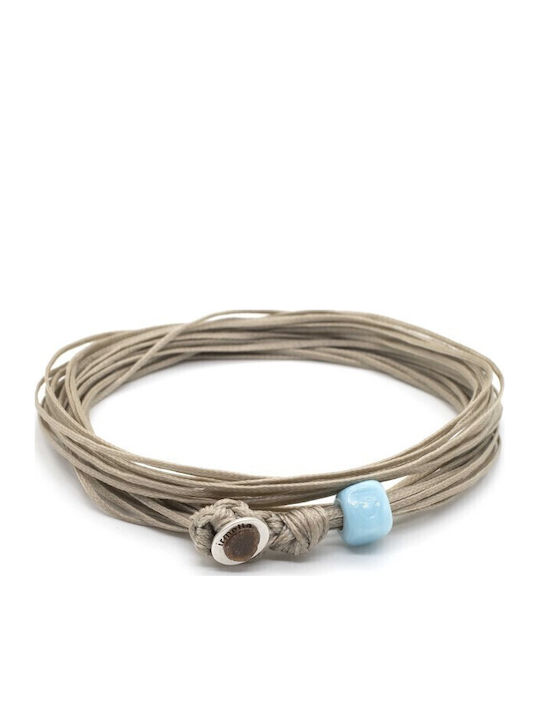 Bracelet "irmelia Knot Double Loop" Dark Beige