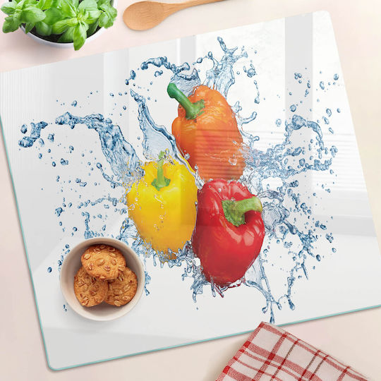 Tulup Επιφάνεια Κοπής Γυάλινη Μπλε 60x52cm