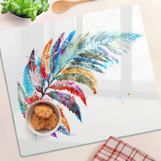 Tulup Tocătoare De Bucătărie Din Sticlă Multicoloră 60x52cm
