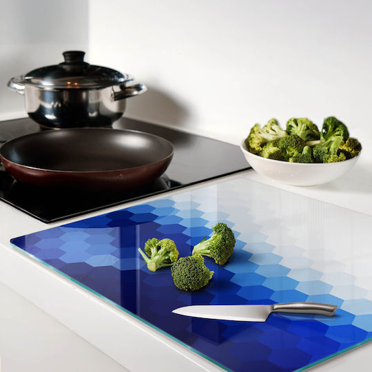 Tulup Schneidebrett Glas Blau 60x52cm