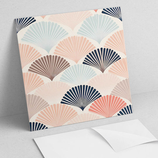 Set Wandsticker Vinyl Wellenform Ventilator 4x50x50 cm