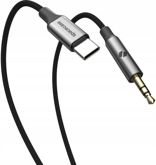 Spacecase Cable USB-C male - 3.5mm Γκρι 1m