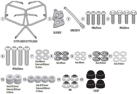 Side Mounts for Givi PLO2177MK Side Cases Yamaha Tracer 7 '25-'26