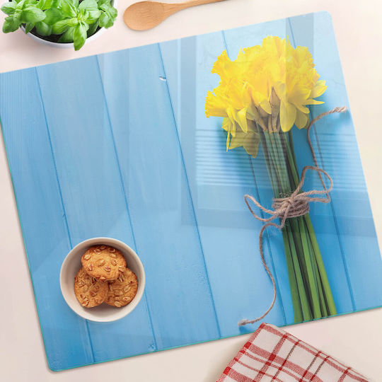 Tulup Schneidebrett Glas Blau 60x52cm
