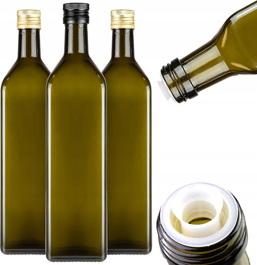 Bimberek Δοχείο Λαδιού Γυάλινο με Ροή 1000ml