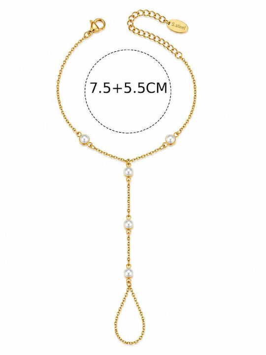 Damenarmband mit Perlen 7,5 cm