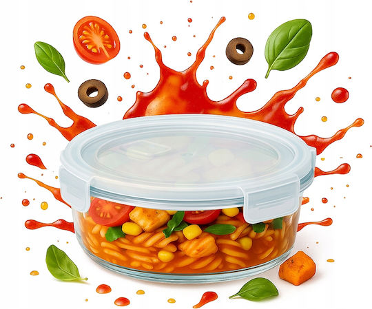 Bimberek Glas-Mittagsbox Weiß 620ml