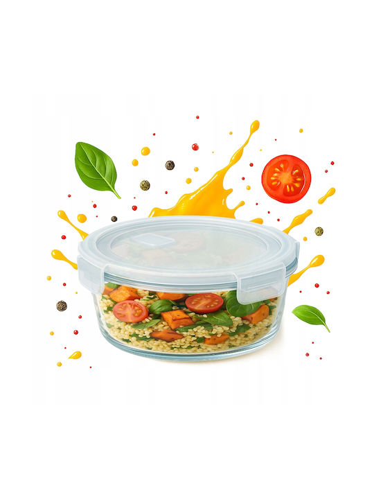 Bimberek Кутия За Храна Стъклена Бяла 950ml
