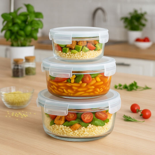 Bimberek Glas-Mittagsbox Weiß 620ml