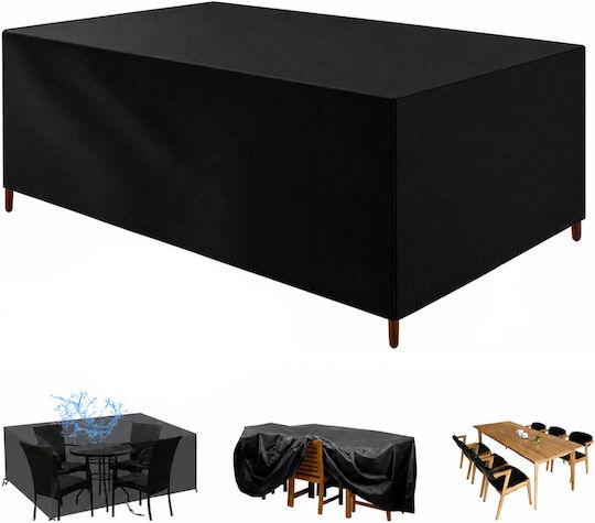 Husă Impermeabilă De Protecție Pentru Sala De Mese 250x210x90cm În Culoare Neagră