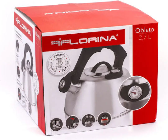 Florina Βραστήρας Ανοξείδωτος Γκρι 2700ml