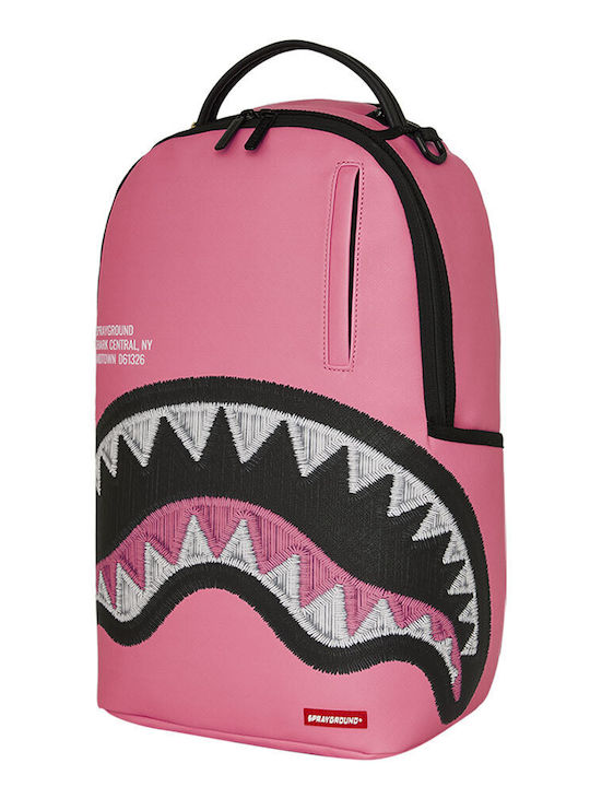 Sprayground Shark Central Schulranzen Rucksack für Junior High-High School Rosa Stickerei 29 x 15 x 45,7cm 2026