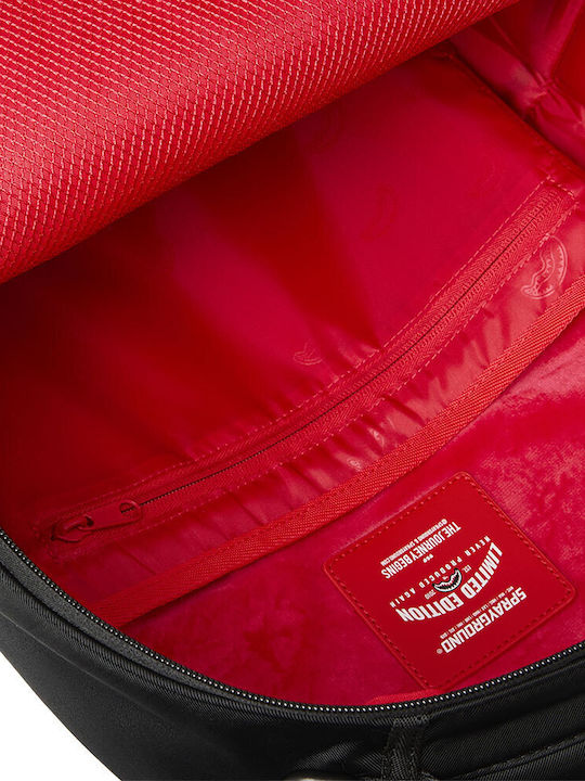 Sprayground School Backpack Junior High-High School Shark Central Wht Stencil Shark Blk Nylon