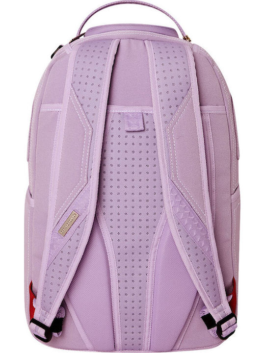 Sprayground Purple Canvas Stitch School Backpack for Junior High - High School with Water Bottle Holder Passport To Paradise Canvas 29 x 15 x 45.7cm