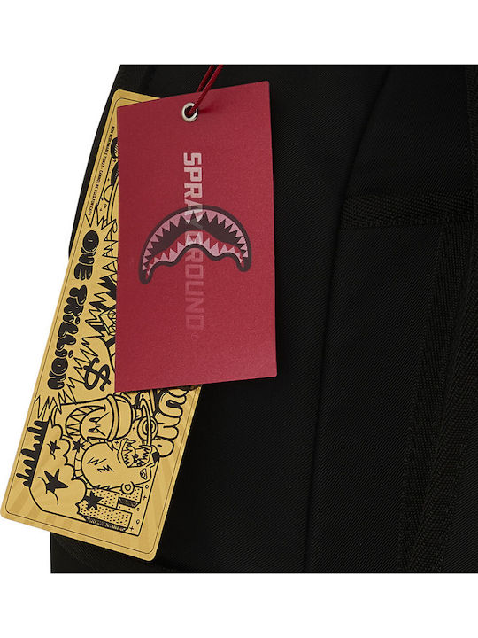 Sprayground School Backpack Junior High-High School Shark Central Wht Stencil Shark Blk Nylon