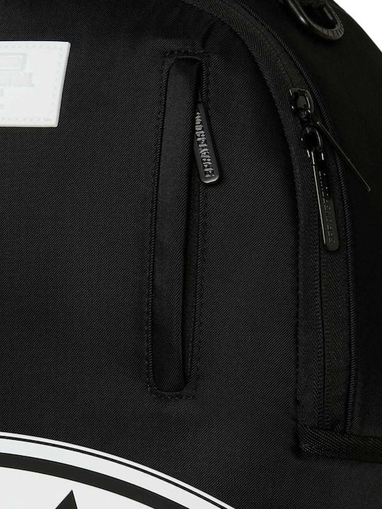 Sprayground School Backpack Junior High-High School U Shark Central White Stencil Shark Black Nylon