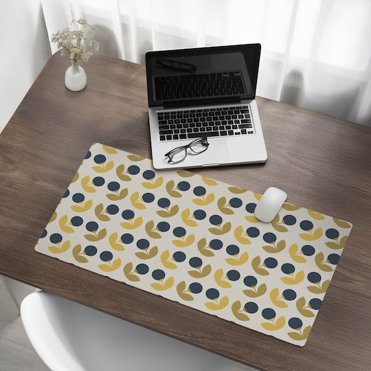 Protective Desk Pad Graphic Geometric Floral Design 90x45 Cm