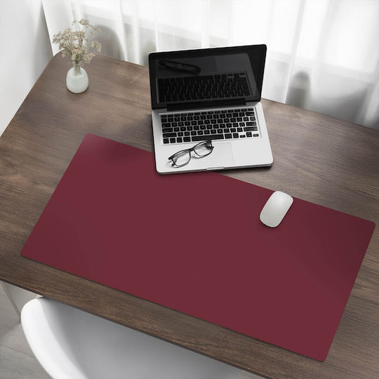 Non-Slip Protective Desk Mat Burgundy 100x50 Cm