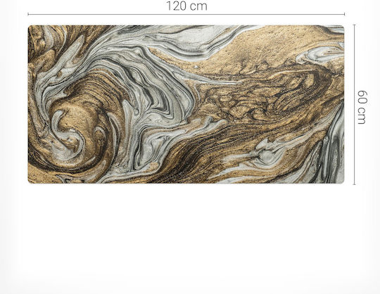 Tulup Marmor Swirls Schreibtischunterlagen Mauspad Tastatur Laptop 120x60 cm