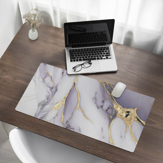 Μπλοκ Γραφείου Marble Waves Πληκτρολόγιο Αξεσουάρ 90x45 Εκ