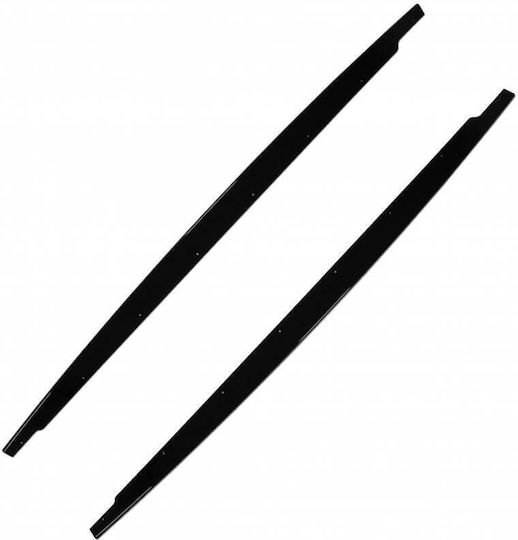 Additional Side Door Sill Bmw 3 E90/e91 05-11 E92/e93 06-14 Glossy Black Abs Plastic 2 Pieces