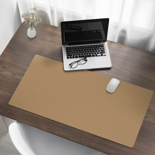 Vinyl Desk Pad Elegant Orange Print 100x50 cm