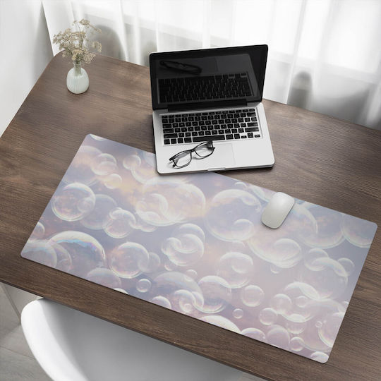 Covoraș De Birou Din Vinil Cu Imprimeu Bule De Săpun Formă De Nor 100x50 Cm