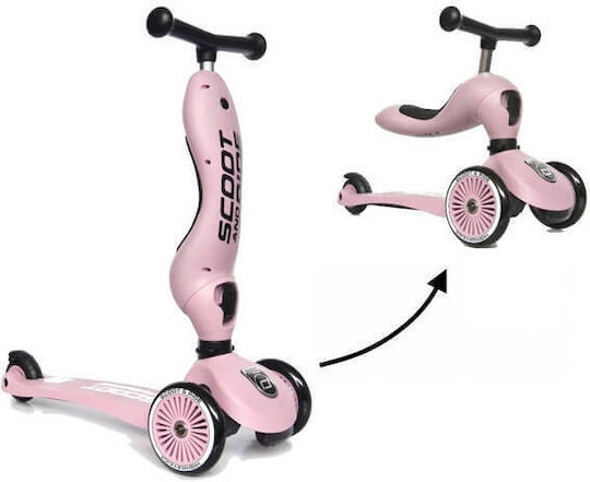 Scoot & Ride Kinderroller Highwaykick 1 & Helm Rose Für 5+ Jahre