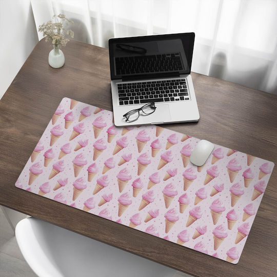 Covoraș Elegant Decorativ Pentru Birou Roz Conuri De Înghețată 100x50 Cm
