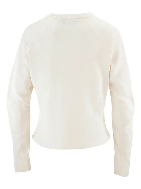 Essential Lightwarm Damen Sport Langärmlige Weiße Bluse