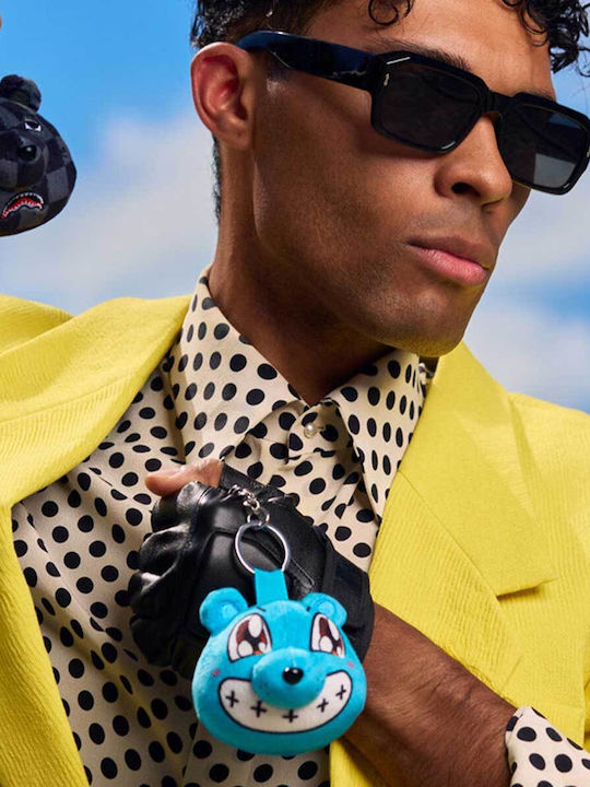 Sprayground Glücklicher Blauer Bärenkopf Schlüsselanhänger