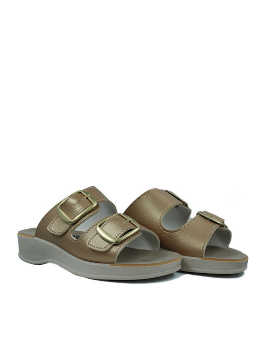 Damen Anatomische Goldene Sandalen