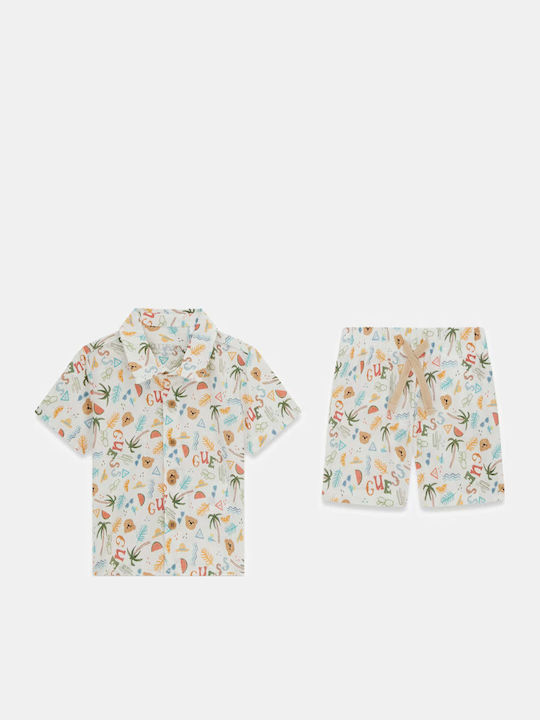Kids Set with Shorts Summer 2 Pieces White