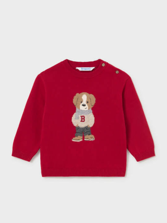 Kids Long-sleeved Red Sweater