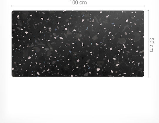 Elegant Terrazzo Διακοσμητικό Πατάκι Γραφείου Σκούρο Σχέδιο 100x50 Εκ