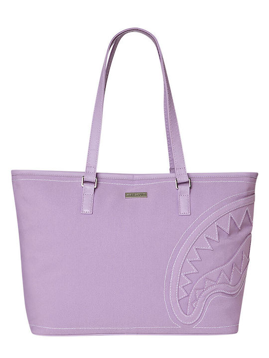 Geantă de damă din material Tote de mână violet
