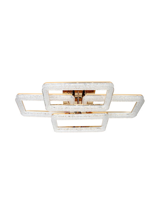 Keskor Plafonieră de Tavan 80cm Aurie cu LED Integrat
