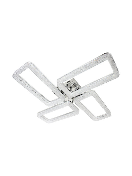 Keskor Deckenleuchte Montieren 80cm Silber mit Integrierte LED