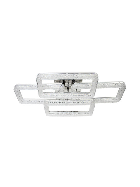 Keskor Deckenleuchte montieren 80cm Silber mit Integrierte LED