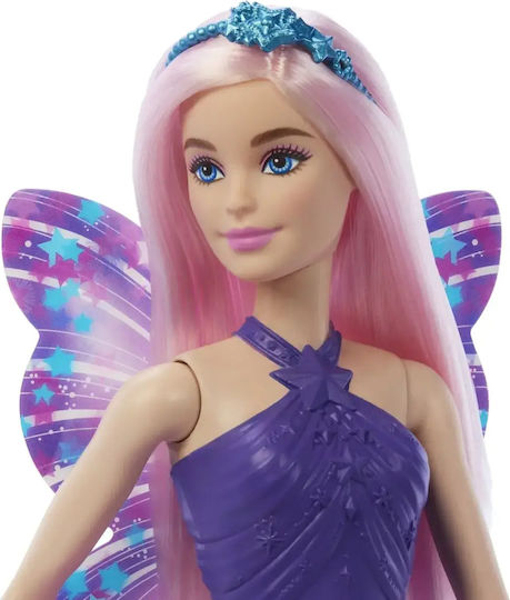 Barbie Fairy Ballerina Purple Dress & Pink Hair Doll For 3+ Years