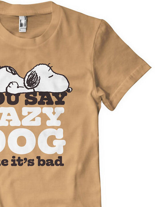 Peanuts Snoopy T-shirt You Say Lazy Dog Like It's Bad Pnc-1-pn009-og