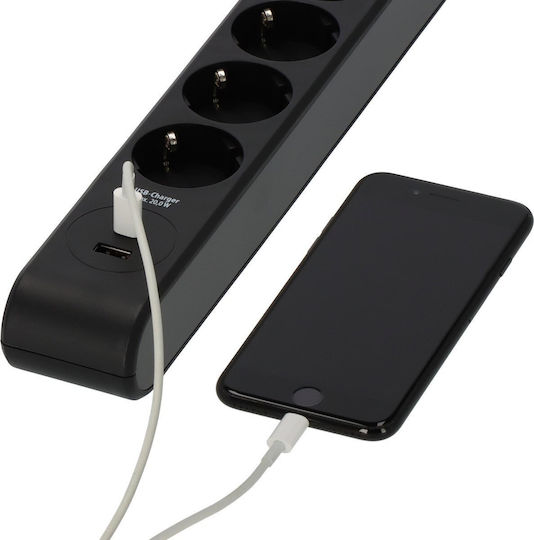 Brennenstuhl Power Strip 6 Sockets with 1 USB-A