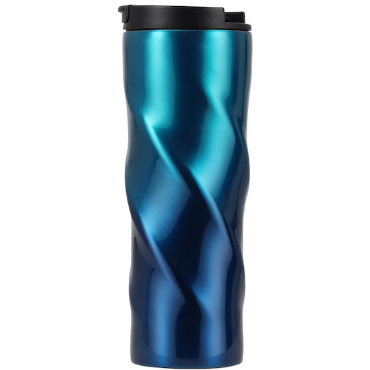 Nils Ποτήρι Θερμός Ανοξείδωτο 500ml Μπλε με Λαβή