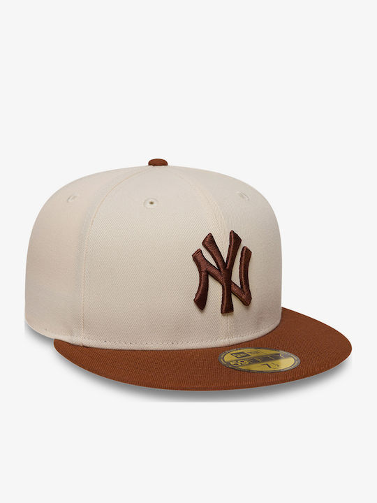 New Era Men Mlb League Essential 59fifty Fitted Cap Light Beige 60951074