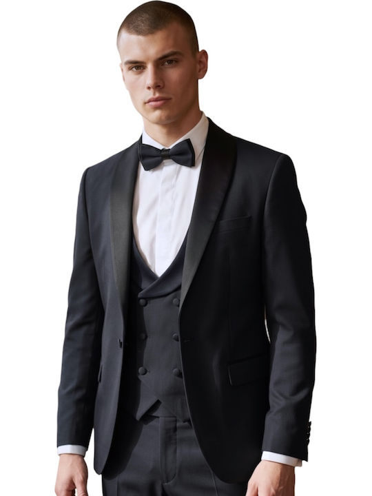 Men's Groom's Suit with Vest Navy