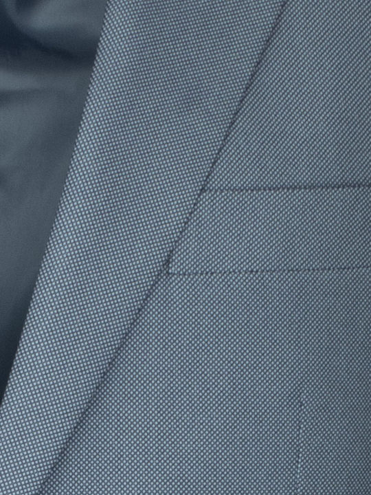 Costum bărbătesc cu croială regular albastru