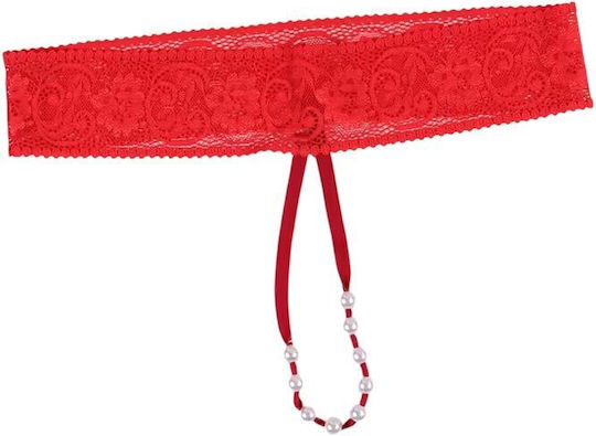 Rote Spitze String Schiebbare Perlen Annamu A-1201