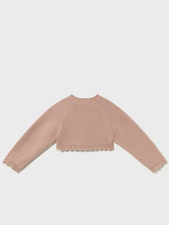 Mayoral Cardigan pentru copii tricotat roz pal
